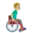 Man In Manual Wheelchair Facing Right: Medium-Light Skin Tone
