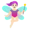 Woman Fairy: Light Skin Tone Emoji 🧚🏻‍♀️ image - Google Noto Color style