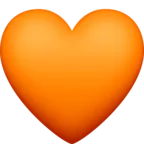 Orange Heart Emoji 🧡 image - Facebook Meta style