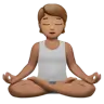 Person In Lotus Position: Medium Skin Tone Emoji 🧘🏽 image - Apple style