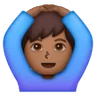 Man Gesturing Ok: Medium-Dark Skin Tone Emoji 🙆🏾‍♂️ image - Samsung style