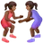 Women Wrestling: Medium-Dark Skin Tone
