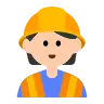 Construction Worker: Light Skin Tone Emoji 👷🏻 image - Tossface style
