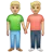 Men Holding Hands: Medium-Light Skin Tone