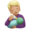 Person Feeding Baby: Medium-Light Skin Tone Emoji 🧑🏼‍🍼 image - Apple style
