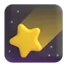 Shooting Star Emoji 🌠 image - Microsoft 3D Fluent style