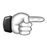 White Right Pointing Index ☞ image - Samsung style