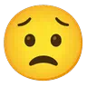Besorgtes Gesicht Emoji 😟 image - Google Noto Color Animated style