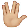 Vulcan Salute: Medium-Light Skin Tone Emoji 🖖🏼 image - WhatsApp style