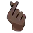 Hand With Index Finger And Thumb Crossed: Dark Skin Tone