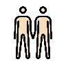 Men Holding Hands: Light Skin Tone Emoji 👬🏻 image - OpenMoji style