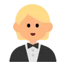 Person In Tuxedo: Medium-Light Skin Tone Emoji 🤵🏼 image - Tossface style