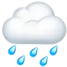 बारिश के साथ बादल Emoji 🌧 image - Apple style