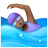Woman Swimming: Medium-Dark Skin Tone