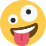 หน้ายิ้มด้วยตาเดียวและตาเดียว Emoji 🤪 image - Twitter / X (Twemoji) style