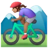 Woman Mountain Biking: Medium Skin Tone Emoji 🚵🏽‍♀️ image - Samsung style