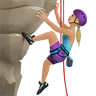 Woman Climbing: Medium-Light Skin Tone Emoji 🧗🏼‍♀️ image - Apple style