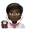 Health Worker: Dark Skin Tone Emoji 🧑🏿‍⚕️ image - WhatsApp style