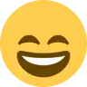 Emoji Volto sorridente con la bocca aperta e gli occhi sorridenti 😄 image - Twitter / X (Twemoji) style