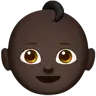 Baby: Dark Skin Tone Emoji 👶🏿 image - Apple style