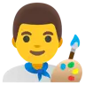 Man Artist Emoji 👨‍🎨 image - Google Noto Color style