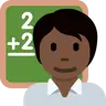 Teacher: Dark Skin Tone Emoji 🧑🏿‍🏫 image - Twitter / X (Twemoji) style