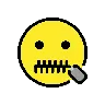 ジッパー口の顔 Emoji 🤐 image - OpenMoji style