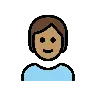 Person: Medium Skin Tone Emoji 🧑🏽 image - OpenMoji style