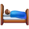 Person In Bed: Medium Skin Tone Emoji 🛌🏽 image - Samsung style