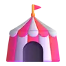 Circus Tent Emoji 🎪 image - Microsoft 3D Fluent style