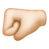 Left-Facing Fist: Light Skin Tone Emoji 🤛🏻 image - Samsung style