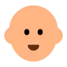 Man: Medium-Light Skin Tone, Bald Emoji 👨🏼‍🦲 image - Tossface style
