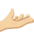 Palm Up Hand: Medium-Light Skin Tone