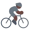 Person Biking: Dark Skin Tone Emoji 🚴🏿 image - Tossface style