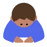 Man Bowing: Medium Skin Tone Emoji 🙇🏽‍♂️ image - Tossface style