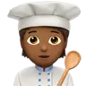 Cook: Medium-Dark Skin Tone Emoji 🧑🏾‍🍳 image - Apple style
