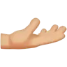 Palm Up Hand: Medium-Light Skin Tone Emoji 🫴🏼 image - Apple style