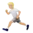Person Running: Medium-Light Skin Tone