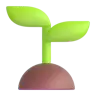 กล้าไม้ Emoji 🌱 image - Microsoft 3D Fluent style