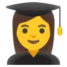 Woman Student Emoji 👩‍🎓 image - Google Noto Color style