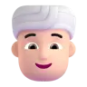 Person Wearing Turban: Light Skin Tone Emoji 👳🏻 image - Microsoft 3D Fluent style