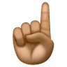 Index Pointing Up: Medium Skin Tone Emoji ☝🏽 image - Samsung style