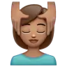 Person Getting Massage: Medium Skin Tone Emoji 💆🏽 image - WhatsApp style