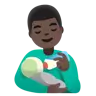 Man Feeding Baby: Dark Skin Tone Emoji 👨🏿‍🍼 image - Google Noto Color style