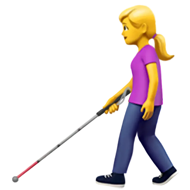 Woman With White Cane