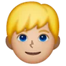 Man: Medium-Light Skin Tone, Blond Hair Emoji 👱🏼‍♂️ image - Samsung style