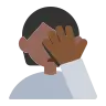 Person Facepalming: Medium-Dark Skin Tone Emoji 🤦🏾 image - Tossface style
