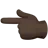 Backhand Index Pointing Left: Dark Skin Tone