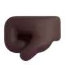 Left-Facing Fist: Dark Skin Tone Emoji 🤛🏿 image - Microsoft 3D Fluent style