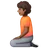 Person Kneeling: Medium-Dark Skin Tone